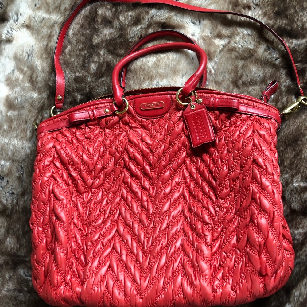 Coach, large satchel, salmon color - Picture 2 of 4